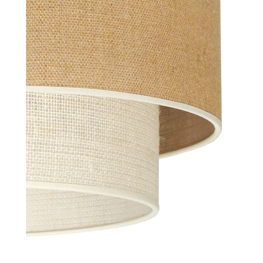 Duolla - Luster na sajli YUTE BOHO 3xE27/15W/230V, prečnik 60 cm, braon/krem