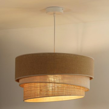Duolla - Luster na sajli YUTE TRIO 1xE27/15W/230V prečnik 45 cm braon/siva/bež