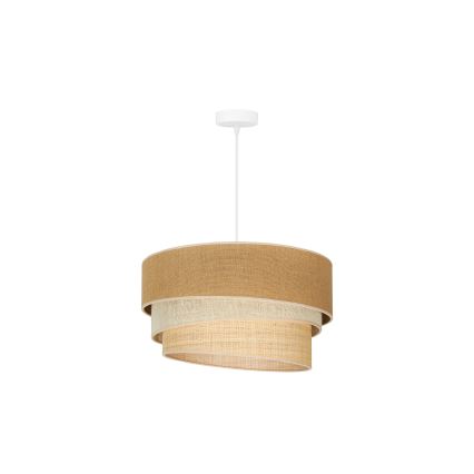 Duolla - Luster na sajli YUTE TRIO 1xE27/15W/230V prečnik 45 cm braon/siva/bež