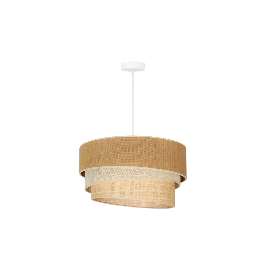 Duolla - Luster na sajli YUTE TRIO 1xE27/15W/230V prečnik 45 cm braon/siva/bež