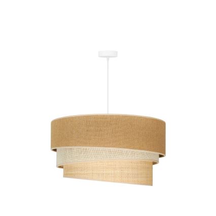 Duolla - Luster na sajli YUTE TRIO 3xE27/15W/230V, prečnik 60 cm, braon/siva/bež