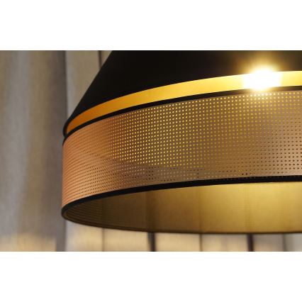 Duolla - Nadgradni plafonski luster COPPER SHINY 1xE27/15W/230V, prečnik 60 cm, crna/bakarna