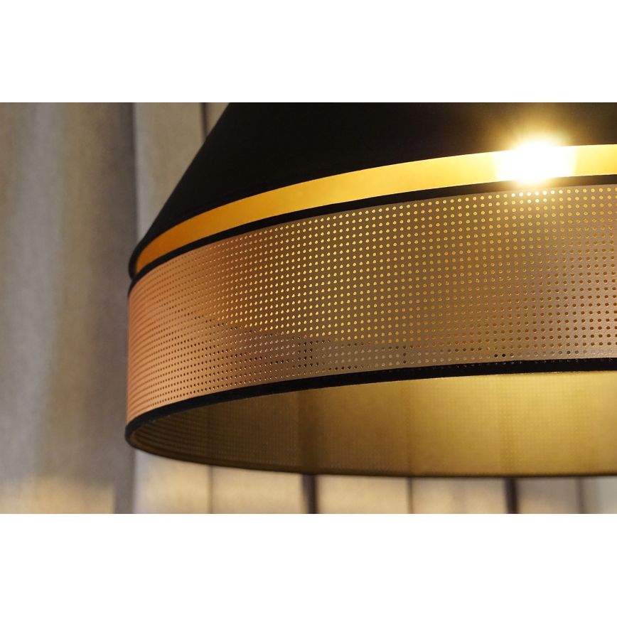 Duolla - Nadgradni plafonski luster COPPER SHINY 1xE27/15W/230V, prečnik 60 cm, crna/bakarna