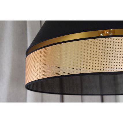Duolla - Nadgradni plafonski luster COPPER SHINY 1xE27/15W/230V, prečnik 60 cm, crna/bakarna