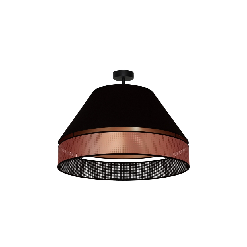 Duolla - Nadgradni plafonski luster COPPER SHINY 1xE27/15W/230V, prečnik 60 cm, crna/bakarna
