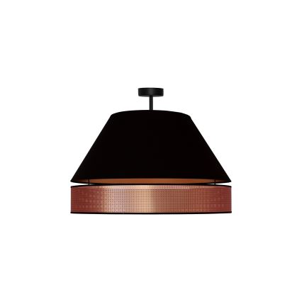 Duolla - Nadgradni plafonski luster COPPER SHINY 1xE27/15W/230V, prečnik 60 cm, crna/bakarna