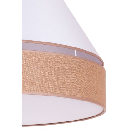 Duolla - Plafonska lampa AVIGNON 3xE27/15W/230V Ø 60 cm bela/smeđa