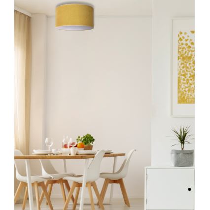 Duolla - Plafonska lampa BRISTOL 1xE27/15W/230V, prečnik 45 cm, žuta/bela