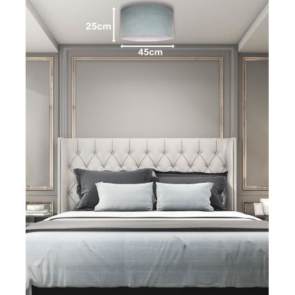 Duolla - Plafonska svetiljka BRISTOL 1xE27/15W/230V prečnika 45 cm zelena/bela