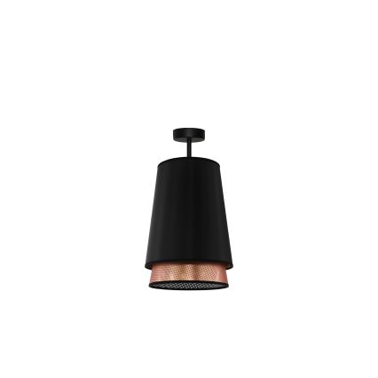 Duolla - Plafonski luster BELL SHINY 1xE27/15W/230V, prečnik 25 cm, crna/bakrena