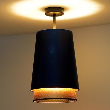 Duolla - Plafonski luster BELL SHINY 1xE27/15W/230V prečnik 25 cm plava/bakrena