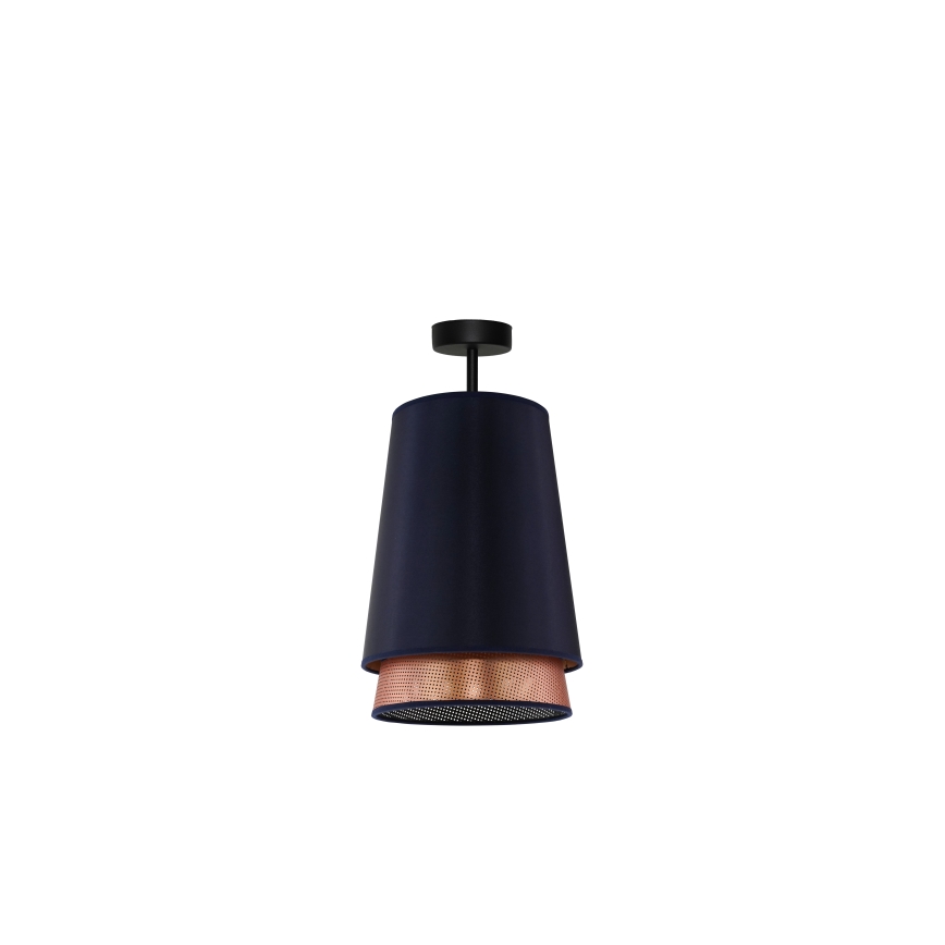 Duolla - Plafonski luster BELL SHINY 1xE27/15W/230V prečnik 25 cm plava/bakrena