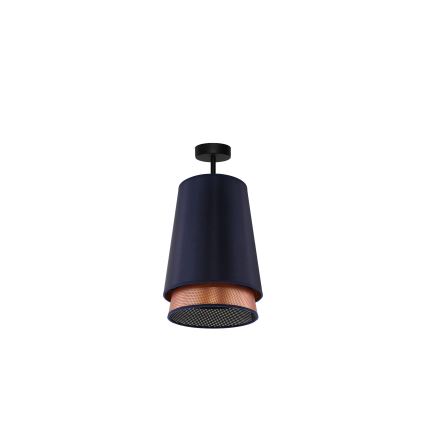 Duolla - Plafonski luster BELL SHINY 1xE27/15W/230V prečnik 25 cm plava/bakrena
