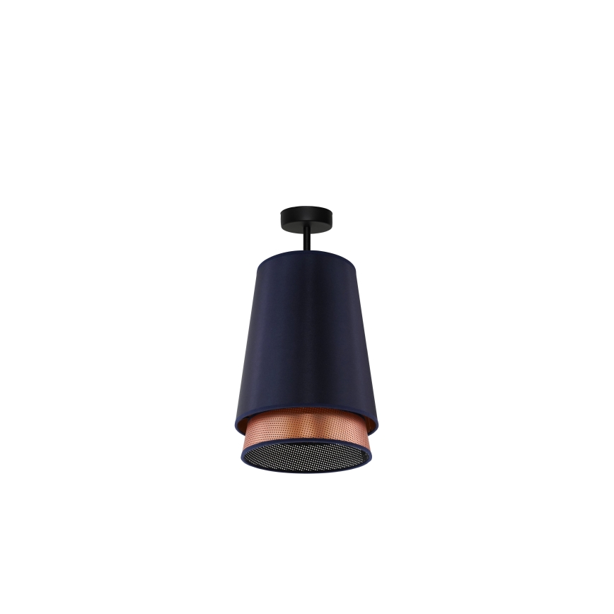 Duolla - Plafonski luster BELL SHINY 1xE27/15W/230V prečnik 25 cm plava/bakrena