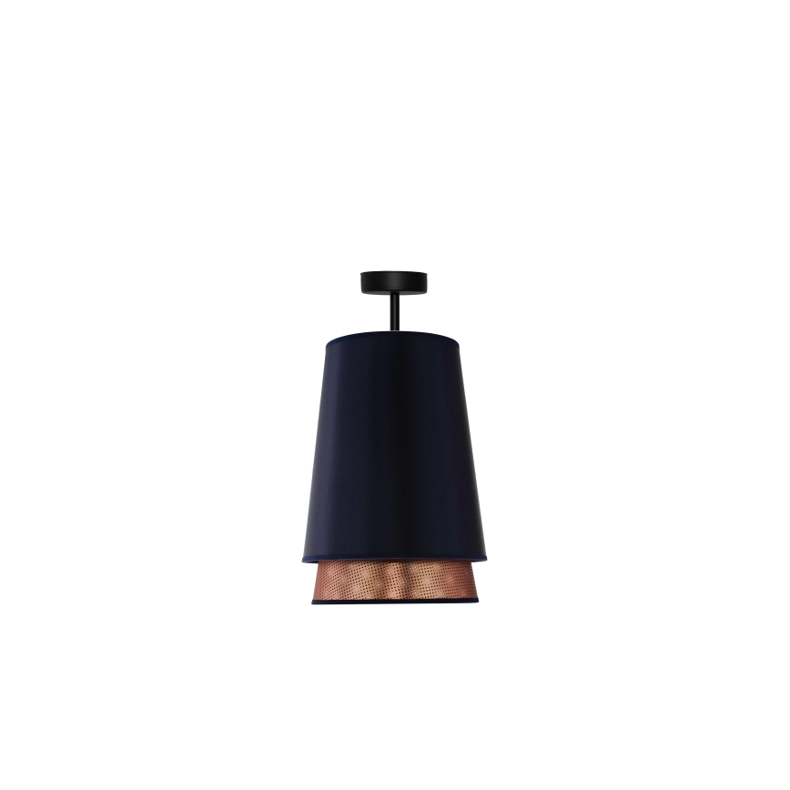 Duolla - Plafonski luster BELL SHINY 1xE27/15W/230V prečnik 25 cm plava/bakrena