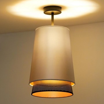 Duolla - Plafonski luster BELL SHINY 1xE27/15W/230V prečnik 25 cm srebrna/crna