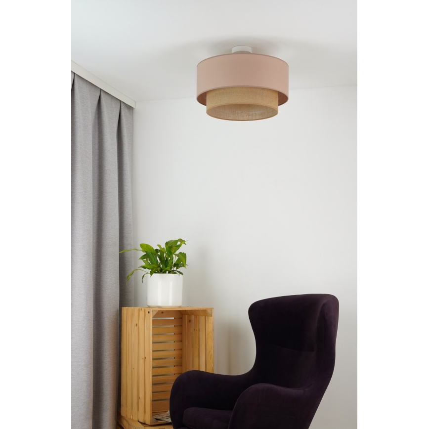 Duolla - Plafonski luster BOHO 1xE27/15W/230V pr. 45 cm bež/braon