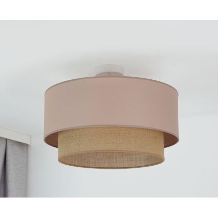 Duolla - Plafonski luster BOHO 1xE27/15W/230V pr. 45 cm bež/braon