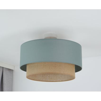 Duolla - Plafonski luster BOHO 1xE27/15W/230V prečnik 45 cm zelena/smeđa