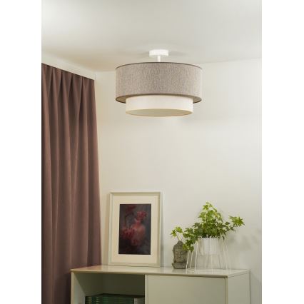 Duolla - Plafonski luster BOHO ECO RECYCLING 1xE27/15W/230V Ø 45 cm braon/krem