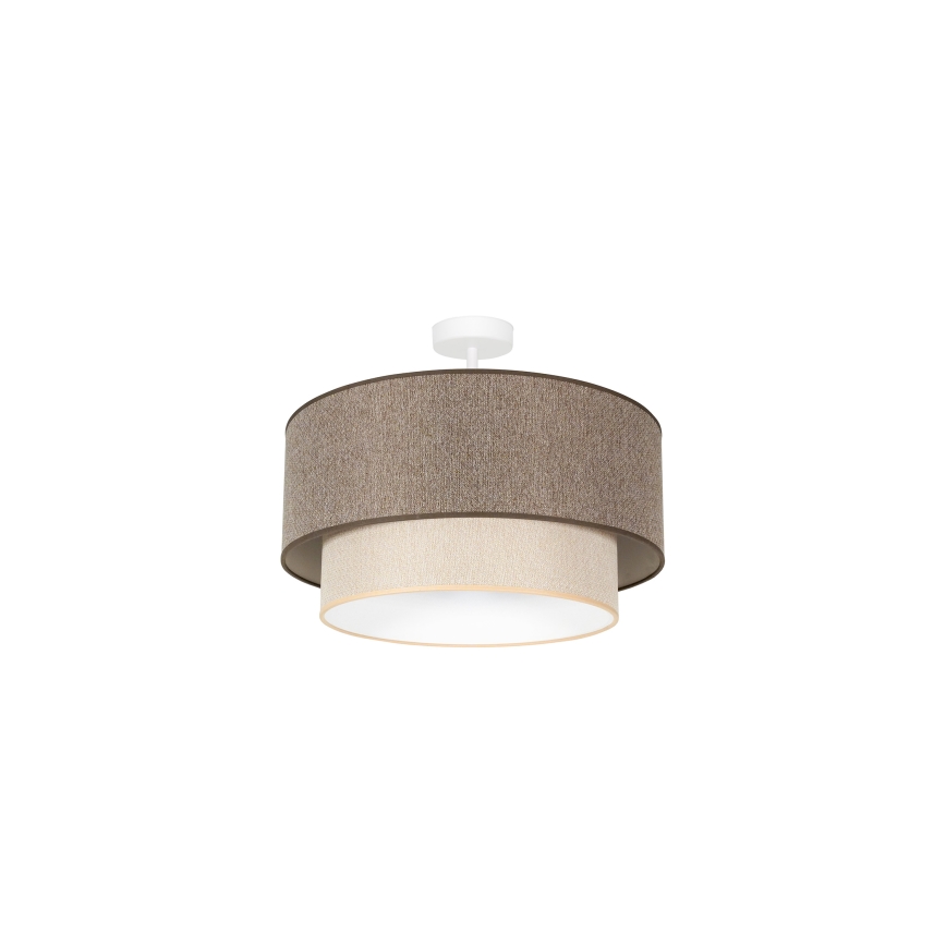 Duolla - Plafonski luster BOHO ECO RECYCLING 1xE27/15W/230V Ø 45 cm braon/krem
