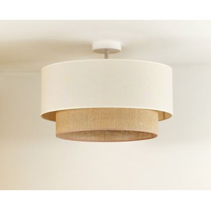 Duolla - Plafonski luster BOHO za površinsku montažu 1xE27/15W/230V prečnik 45 cm krem/braon