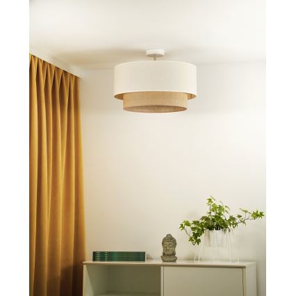 Duolla - Plafonski luster BOHO za površinsku montažu 1xE27/15W/230V prečnik 45 cm krem/braon