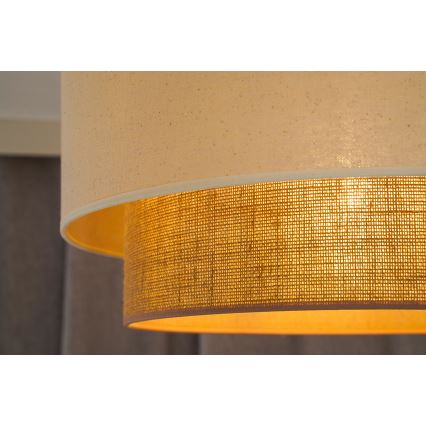 Duolla - Plafonski luster BOHO za površinsku montažu 1xE27/15W/230V prečnik 45 cm krem/braon