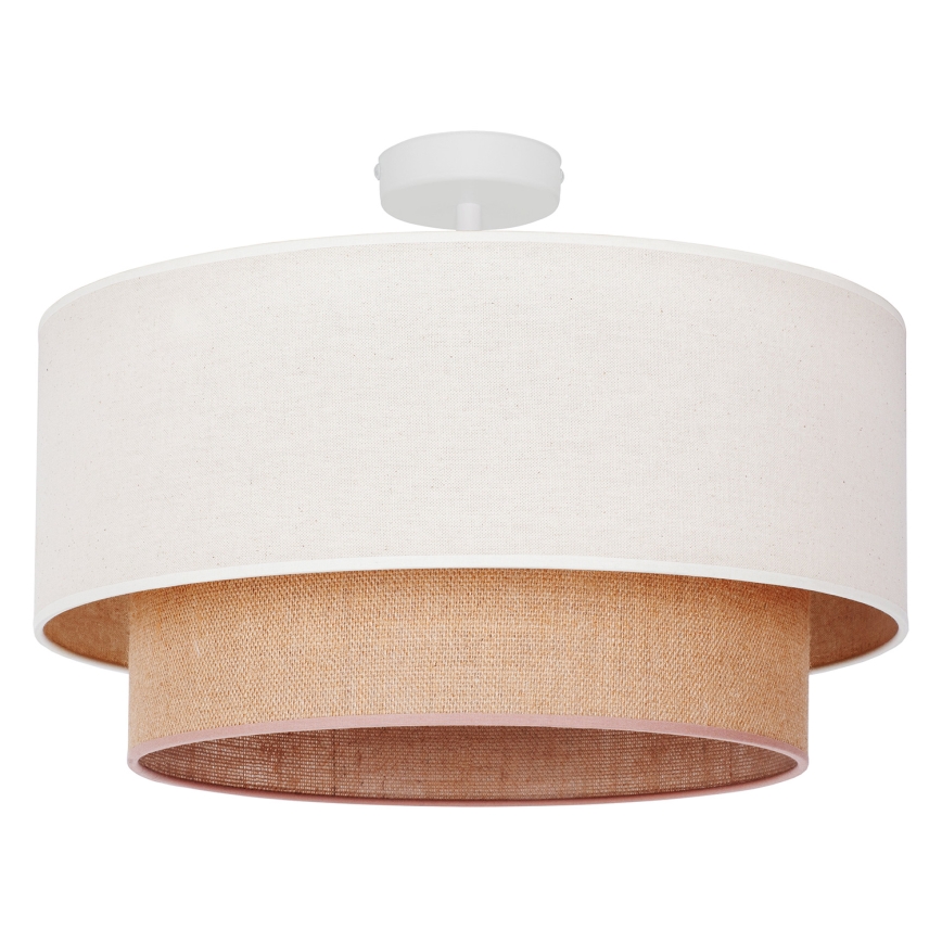 Duolla - Plafonski luster BOHO za površinsku montažu 1xE27/15W/230V prečnik 45 cm krem/braon