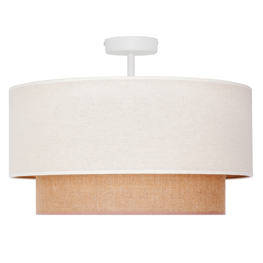 Duolla - Plafonski luster BOHO za površinsku montažu 1xE27/15W/230V prečnik 45 cm krem/braon