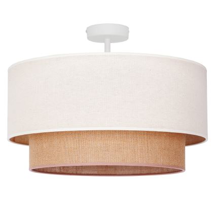 Duolla - Plafonski luster BOHO za površinsku montažu 1xE27/15W/230V prečnik 45 cm krem/braon
