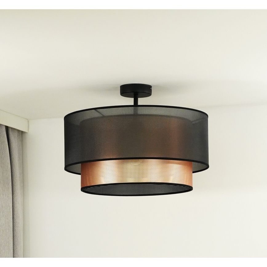 Duolla - Plafonski luster COPPER SHINY 1xE27/15W/230V prečnik 45 cm braon/mesingana