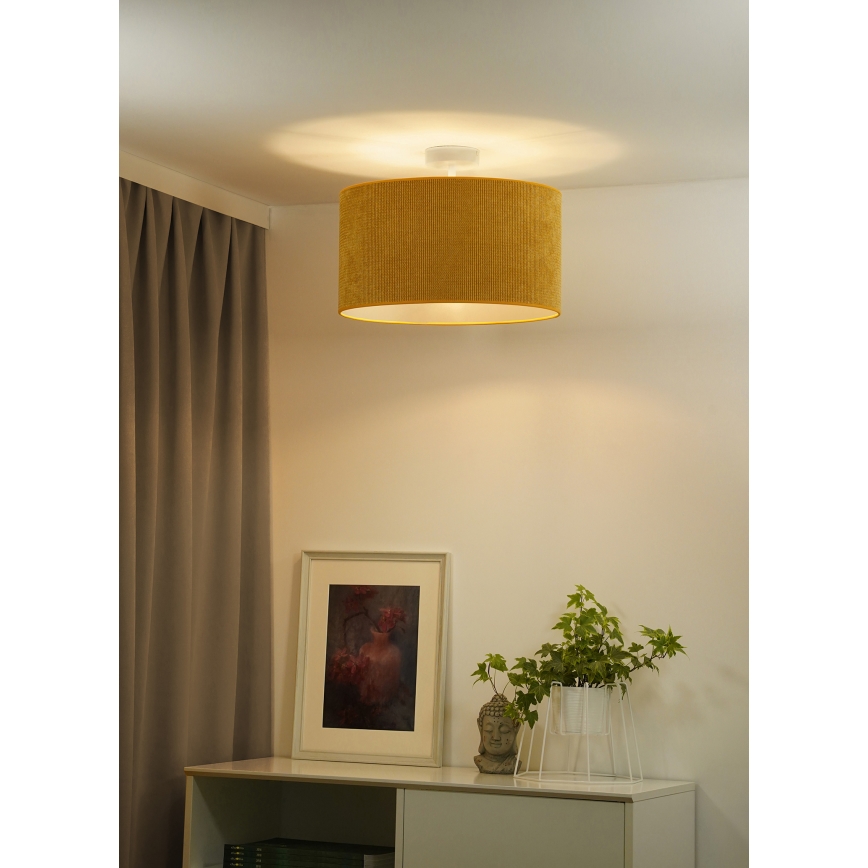 Duolla - Plafonski luster CORDUROY 1xE27/15W/230V prečnik 40 cm žut