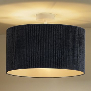 Duolla - Plafonski luster CORDUROY 1xE27/15W/230V, tamno plava, prečnik 40 cm
