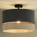 Duolla - Plafonski luster DOUBLE 1xE27/15W/230V, prečnik 40 cm, siva