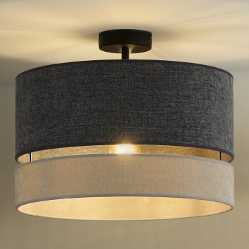 Duolla - Plafonski luster DOUBLE 1xE27/15W/230V, prečnik 40 cm, siva