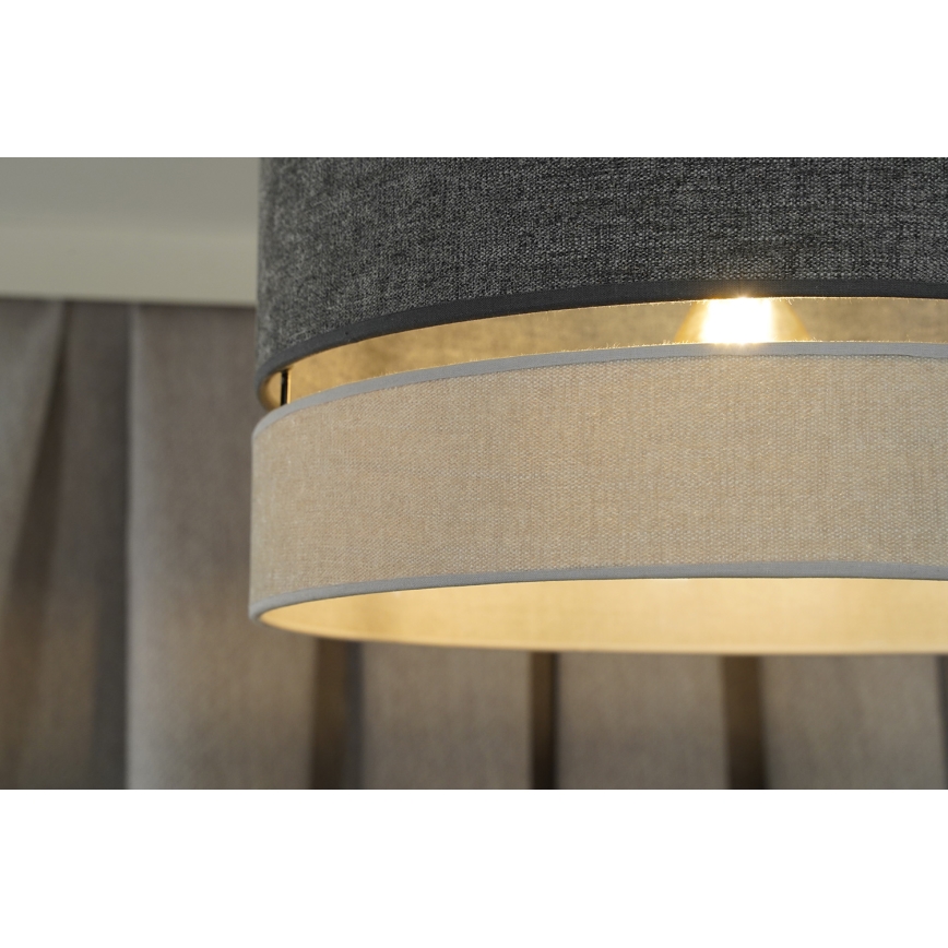Duolla - Plafonski luster DOUBLE 1xE27/15W/230V, prečnik 40 cm, siva