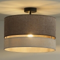 Duolla - Plafonski luster DOUBLE za površinsku montažu 1xE27/15W/230V pr. 40 cm braon/siva