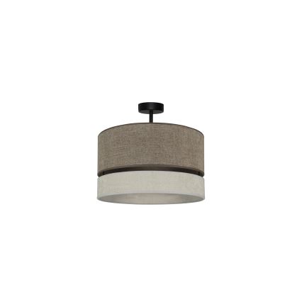 Duolla - Plafonski luster DOUBLE za površinsku montažu 1xE27/15W/230V pr. 40 cm braon/siva