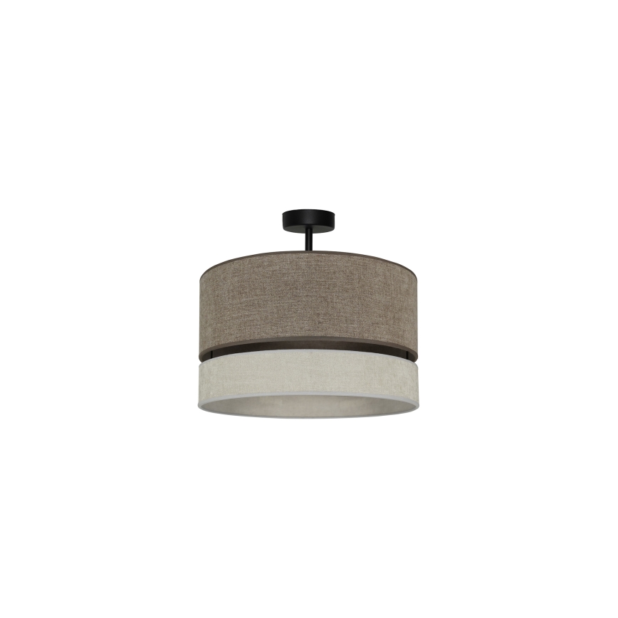 Duolla - Plafonski luster DOUBLE za površinsku montažu 1xE27/15W/230V pr. 40 cm braon/siva