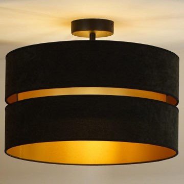 Duolla - Plafonski luster DUO 1xE27/15W/230V prečnik 40 cm crna/zlatna