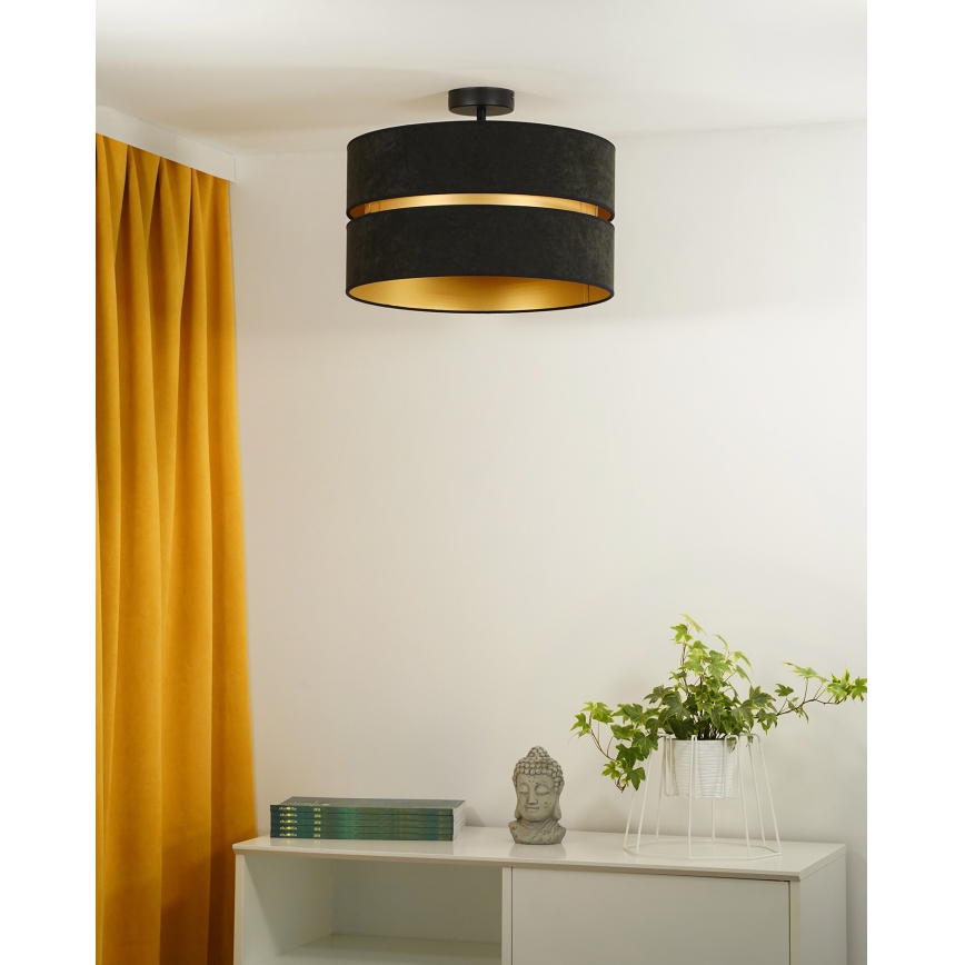 Duolla - Plafonski luster DUO 1xE27/15W/230V prečnik 40 cm crna/zlatna