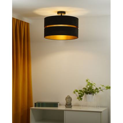 Duolla - Plafonski luster DUO 1xE27/15W/230V prečnik 40 cm crna/zlatna