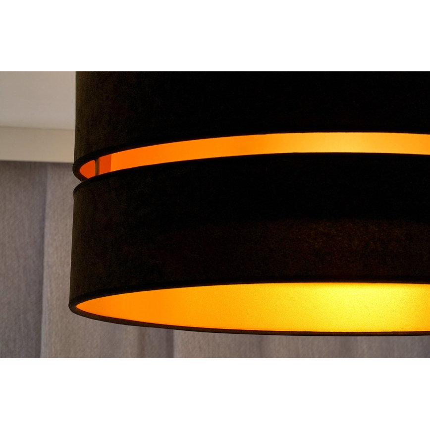 Duolla - Plafonski luster DUO 1xE27/15W/230V prečnik 40 cm crna/zlatna