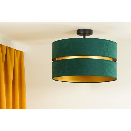 Duolla - Plafonski luster DUO 1xE27/15W/230V, prečnik 40 cm, zelena/zlatna