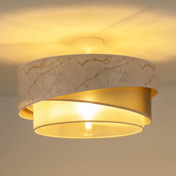 Duolla - Plafonski luster KOBO 1xE27/15W/230V prečnik 45 cm bela/zlatna