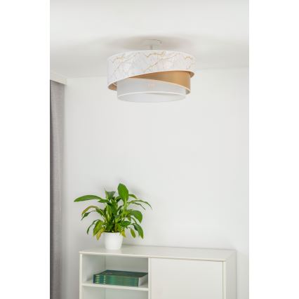 Duolla - Plafonski luster KOBO 1xE27/15W/230V prečnik 45 cm bela/zlatna