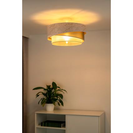 Duolla - Plafonski luster KOBO 1xE27/15W/230V prečnik 45 cm bela/zlatna