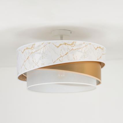 Duolla - Plafonski luster KOBO 1xE27/15W/230V prečnik 45 cm bela/zlatna
