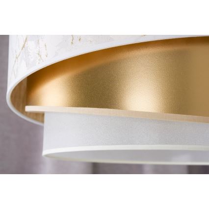 Duolla - Plafonski luster KOBO 1xE27/15W/230V prečnik 45 cm bela/zlatna